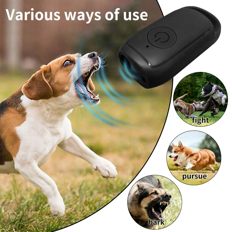 Portable Ultrasonic Dog Deterrent with Flashlight