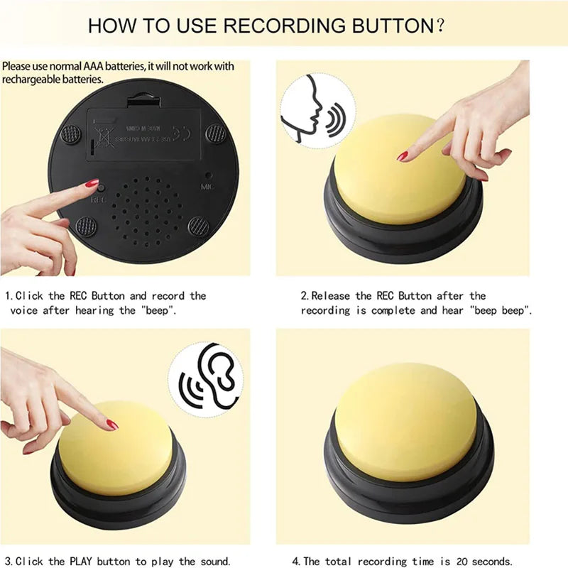 Recordable Talking Buttons for Dogs