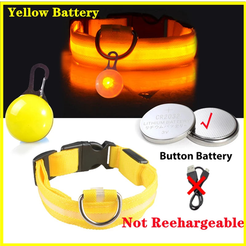LED Glow Dog & Cat Collar – Night Safety