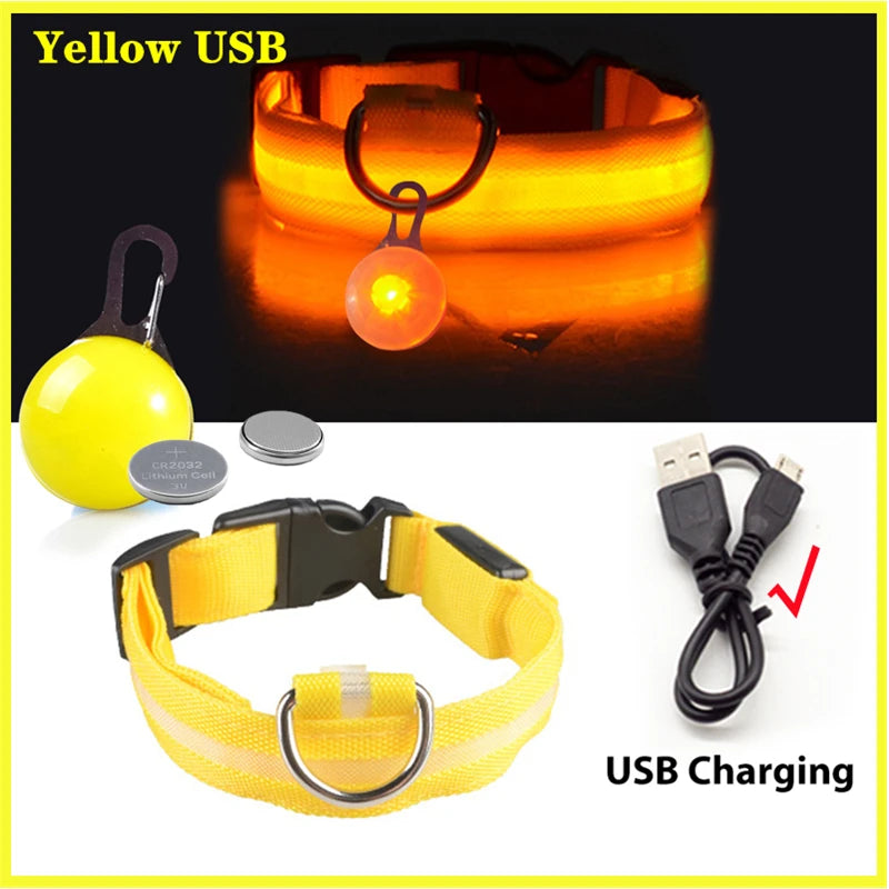 LED Glow Dog & Cat Collar – Night Safety