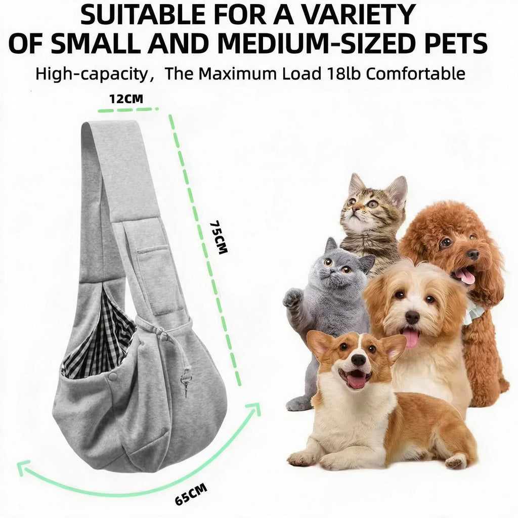 Cotton Pet Sling Carrier Bag