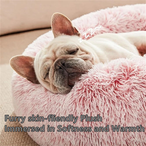 Calming Donut Bed – Plush Faux Fur