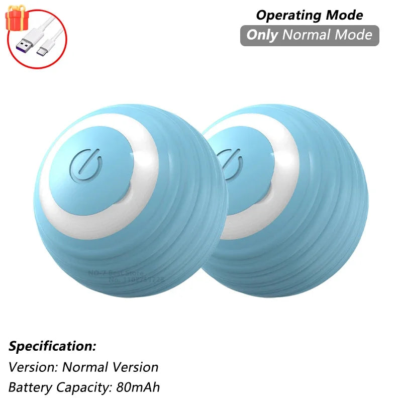 Smart Rolling Cat Ball – Self-Moving Toy for Indoor Cats (USB Rechargeable)