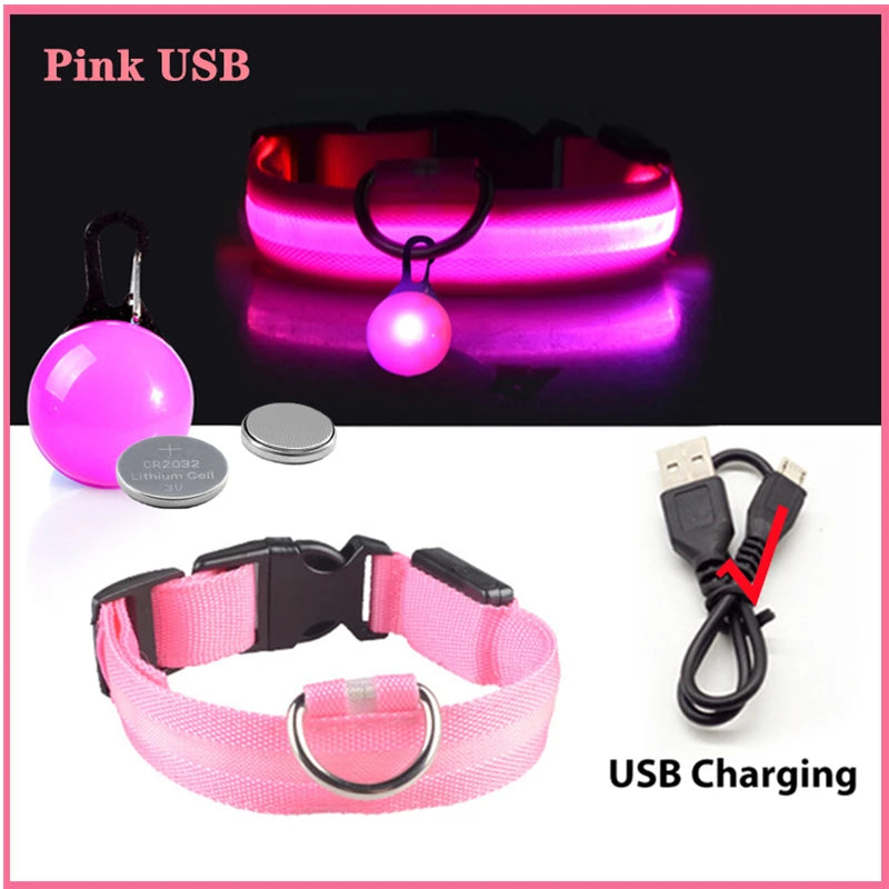 LED Glow Dog & Cat Collar – Night Safety