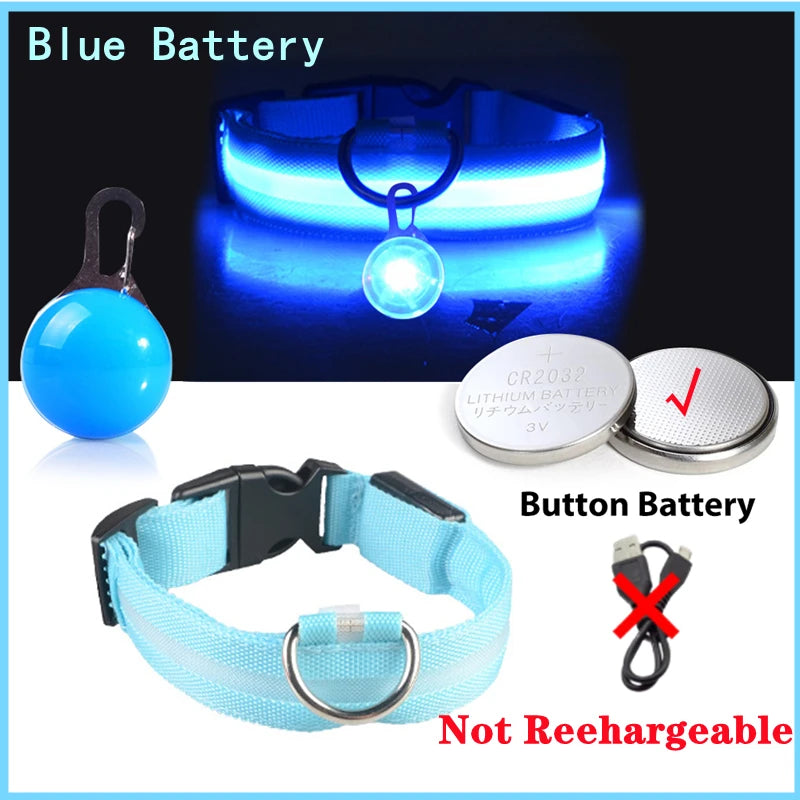 LED Glow Dog & Cat Collar – Night Safety