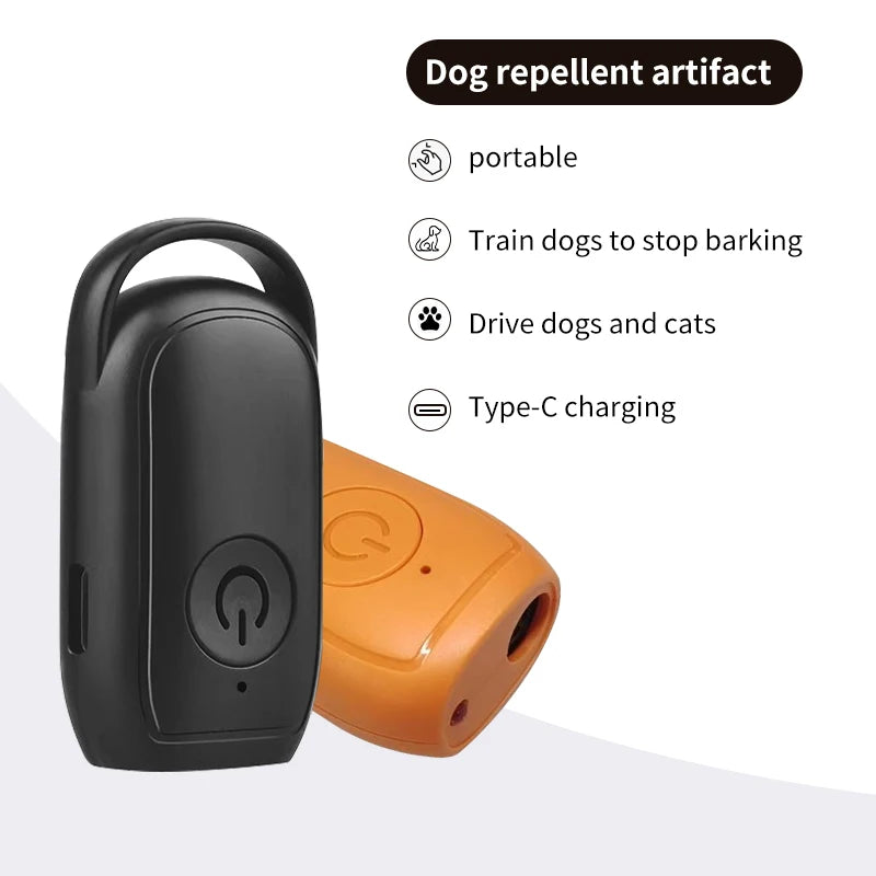 Portable Ultrasonic Dog Deterrent with Flashlight