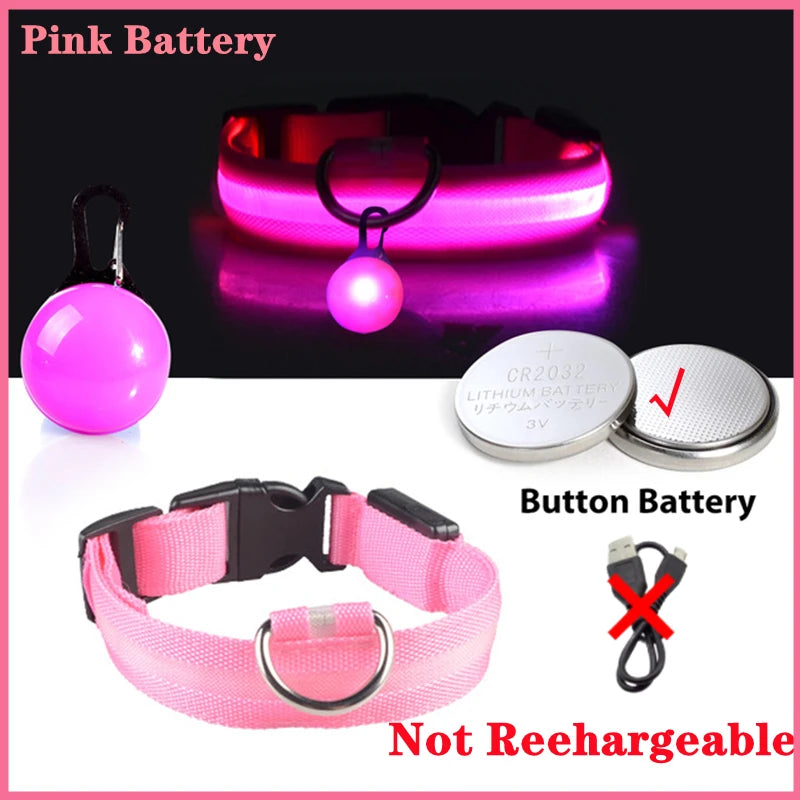 LED Glow Dog & Cat Collar – Night Safety