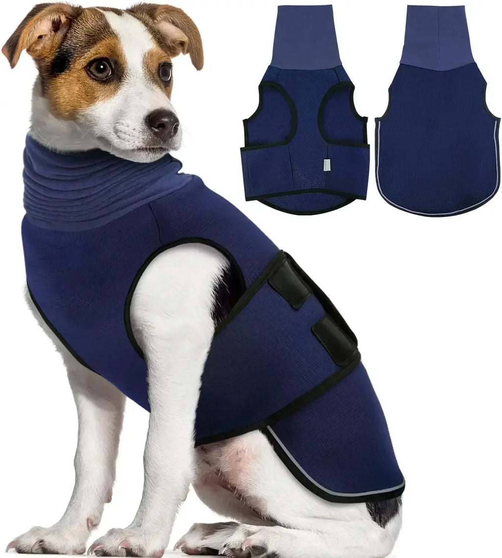 Calming Dog Hoodie Vest with Ear Cover – Reflective