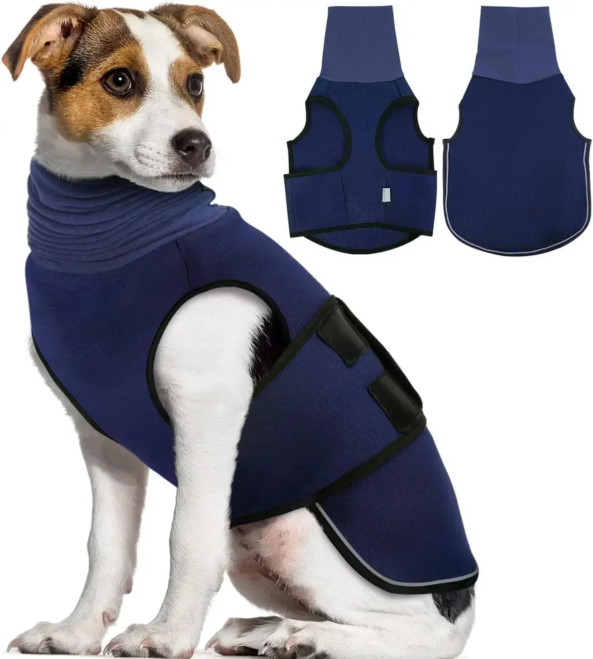 Calming Dog Hoodie Vest with Ear Cover – Reflective