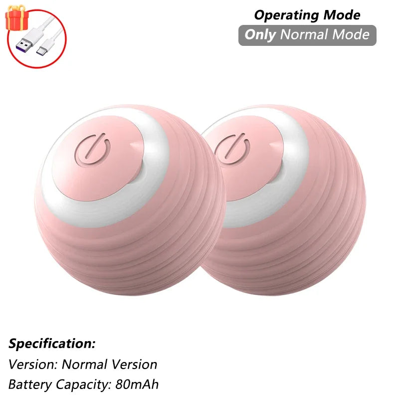 Smart Rolling Cat Ball – Self-Moving Toy for Indoor Cats (USB Rechargeable)