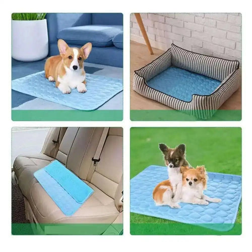 Cooling Dog Mat Summer Pad Mat For Dogs Cat Ice Silk Blanket Sofa Breathable Pet Dog Bed Summer Washable For Small Large Dog Cat