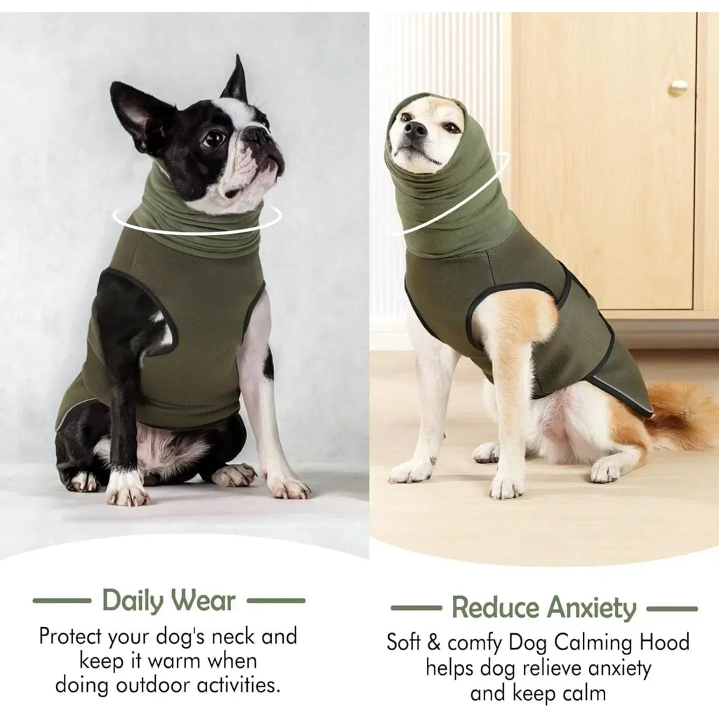 Calming Dog Hoodie Vest with Ear Cover – Reflective